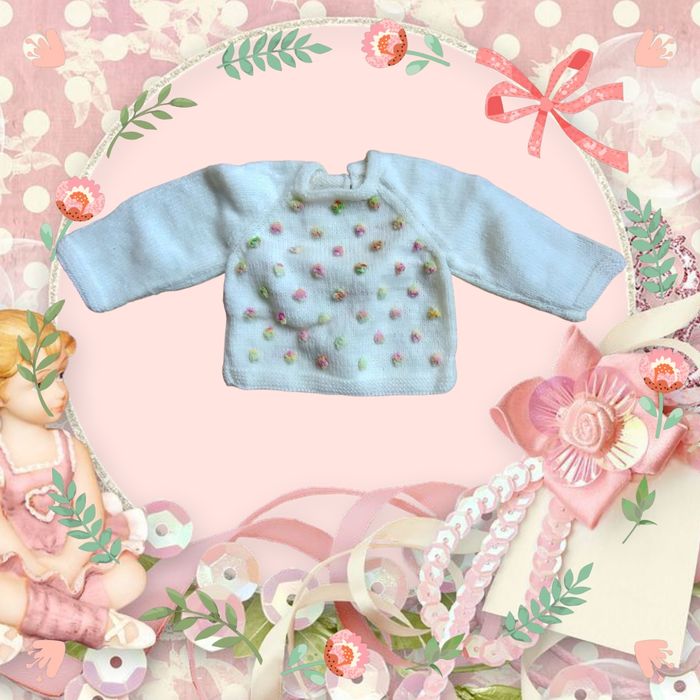 Pull pour bébé fille taille 3 mois fait main