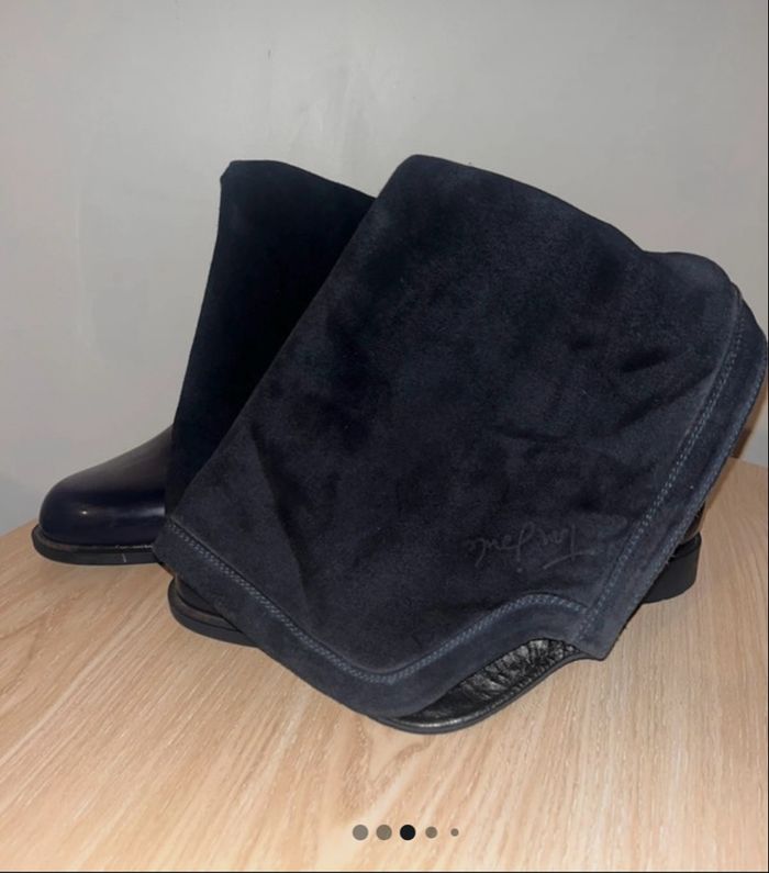 Bottes imperméables Tom Joule bleu marine et revers Suédine – Pointure 40 - photo numéro 3