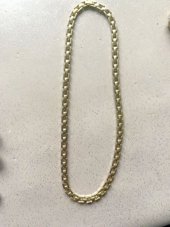 Collier doré maillons baguettes - photo numéro 2