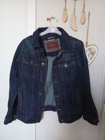 Veste en jean enfant zara mixte 6-7 ans, bleu jean, bouton mi saison été , 100 % coton
