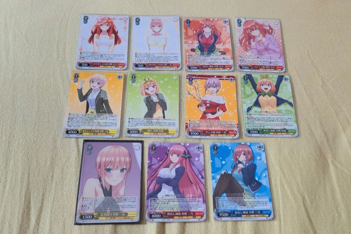 Lot de 11 cartes Quintessential Quintuplets