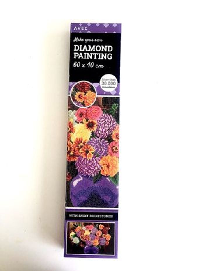 Painting  diamant bouquet de fleurs