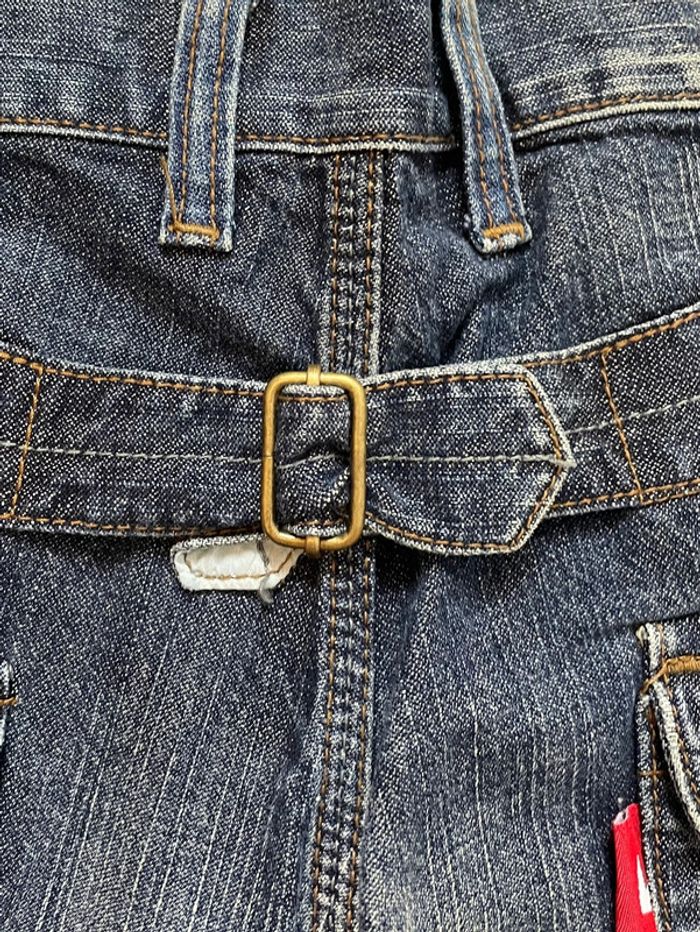 Pantalon en jean coupe skater baggy Trankilo brodé arrière croix y2k 100% coton 36US #4 - photo numéro 8