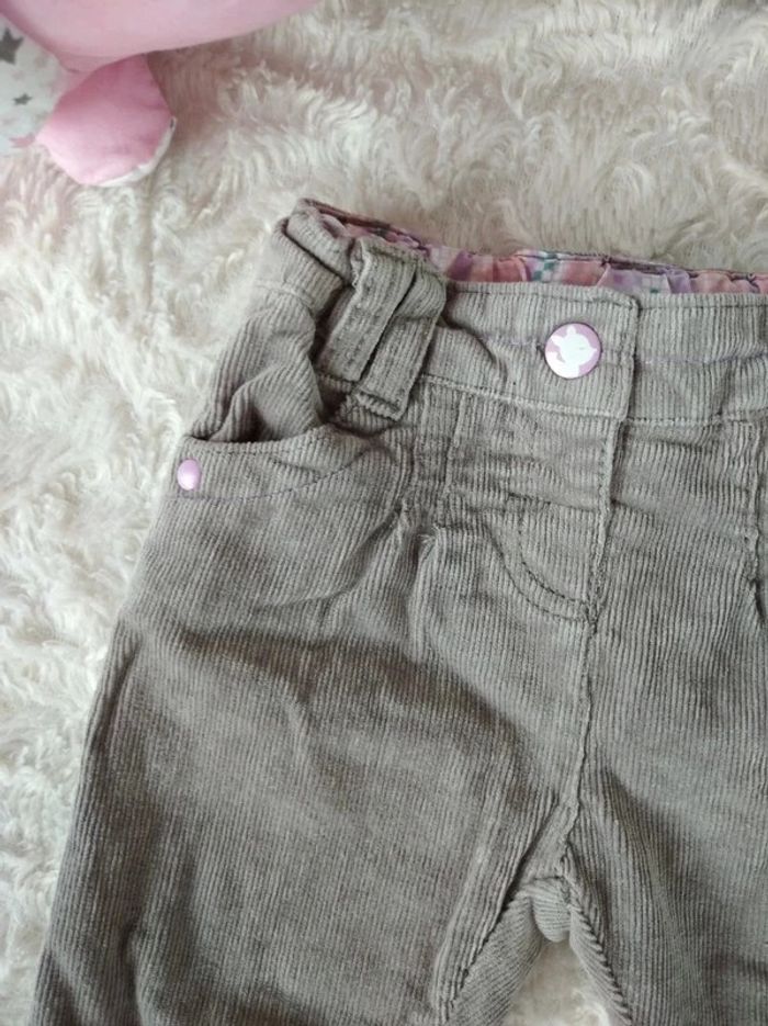 Pantalon velours Fille 3 mois Biche Baby club - photo numéro 3