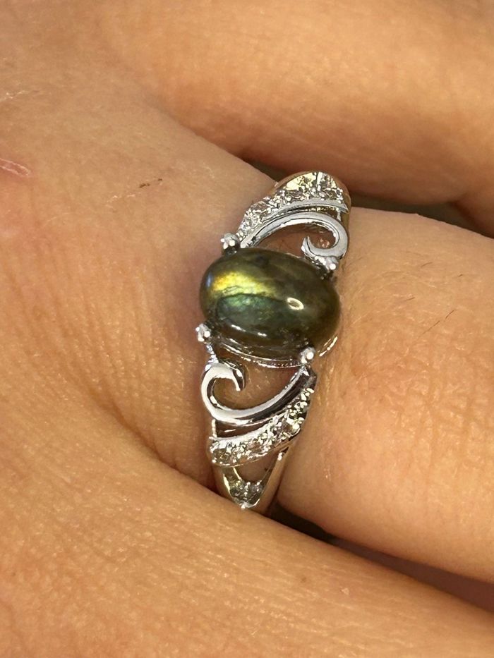 Bague réglable en Labradorite – Protection et intuition - photo numéro 2