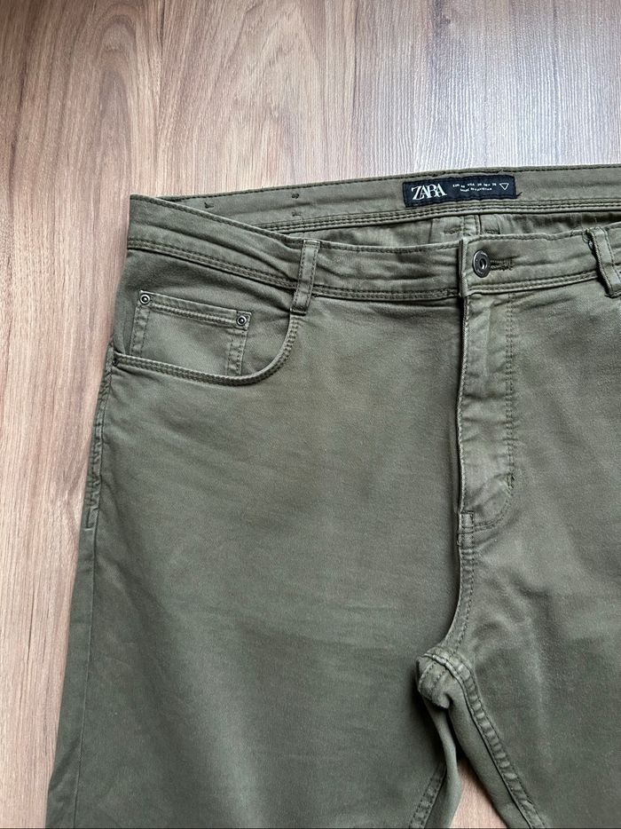 Jean kaki uni Slim Homme Zara Tailles 44-46 - photo numéro 3