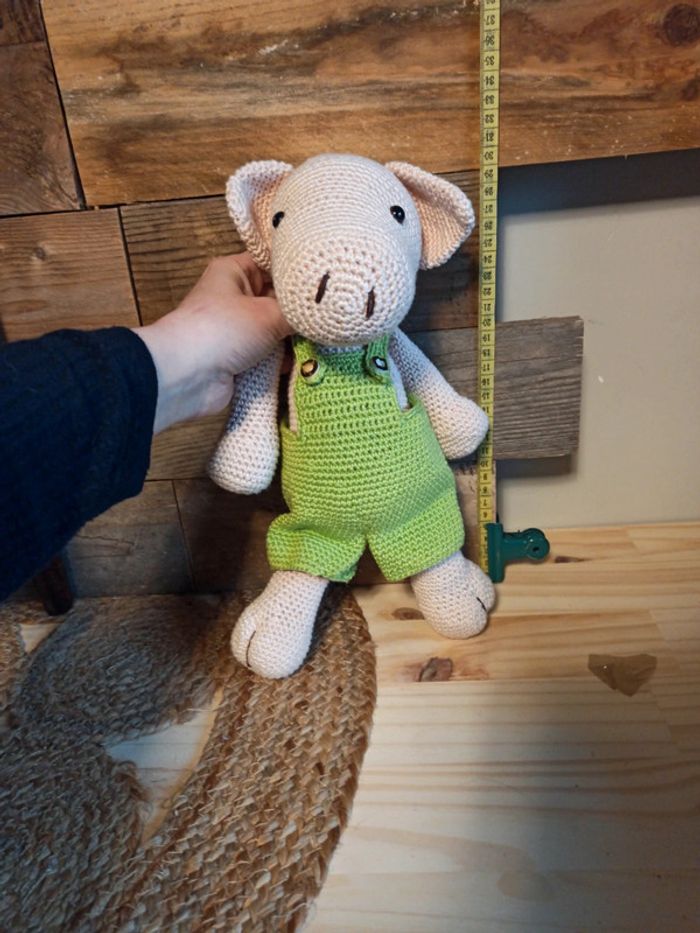 peluche cochon crochet fait main tbe - photo numéro 6