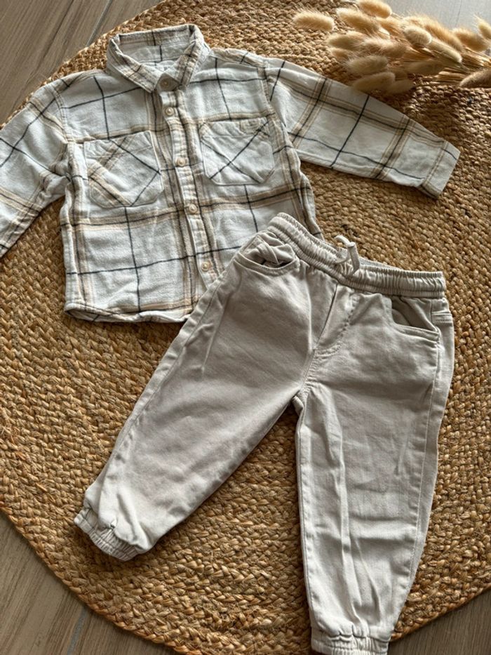 Ensemble Chemise et jean Zara 12-18m
