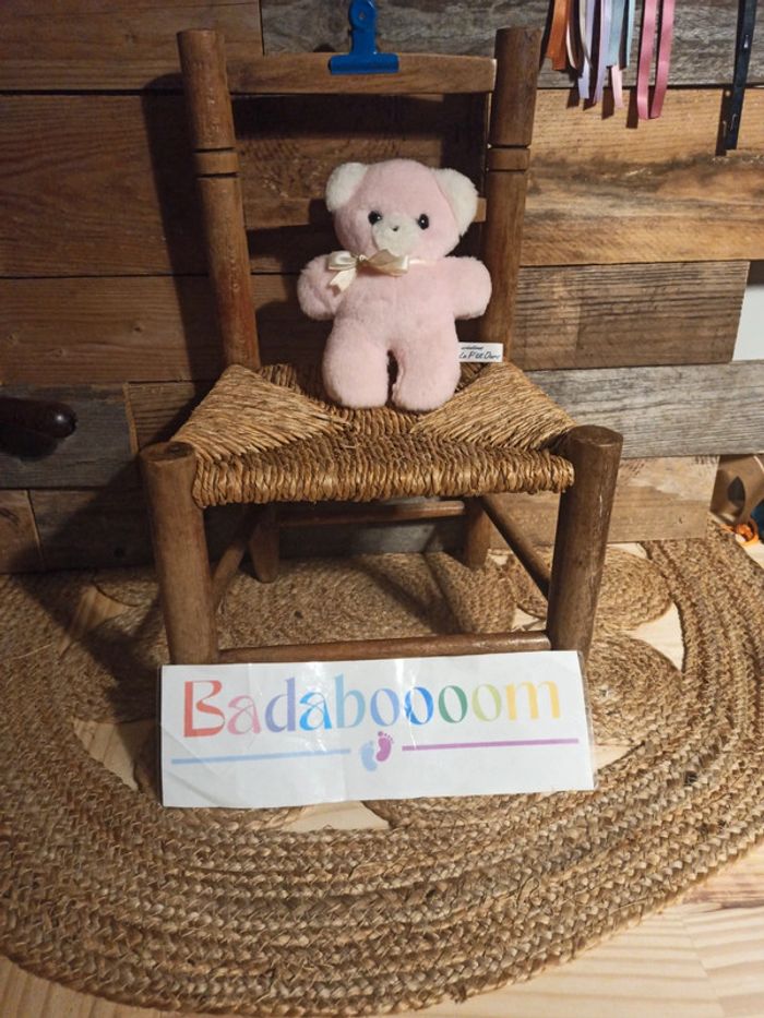Peluche vintage hochet le p'tit ours tbe