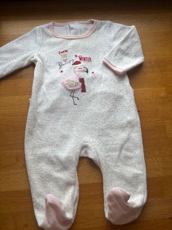Pyjama velours in extenso 3 mois fille