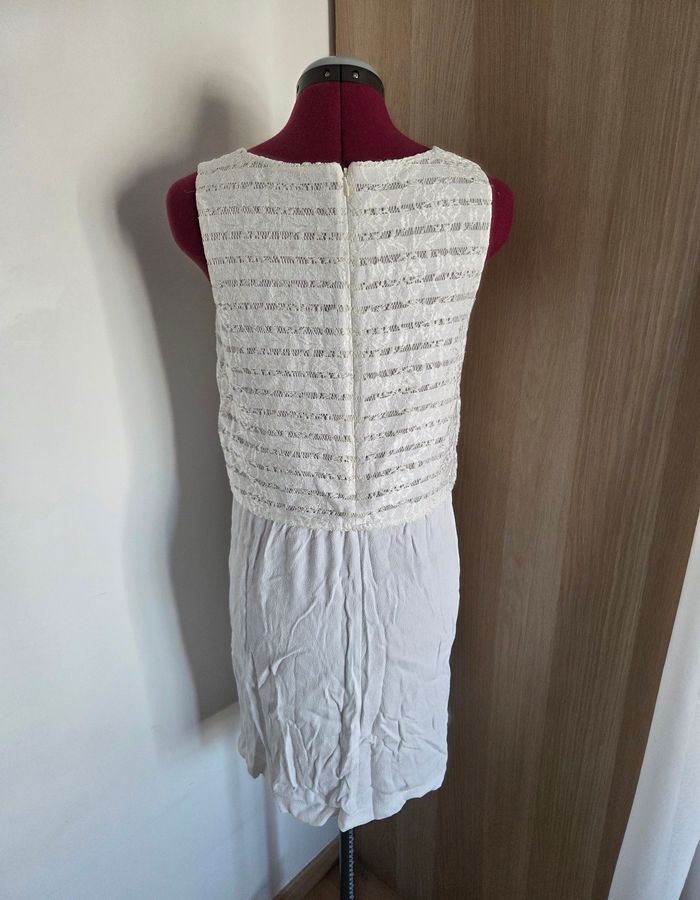 Robe blanche et crème - taille S - Zapa - photo numéro 3