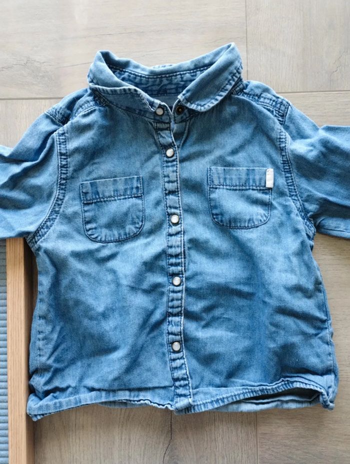 Chemise jean 12 mois fille - photo numéro 2