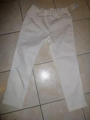 jean pantacourt blanc M&S mode Poppy skinny leg taille M neuf