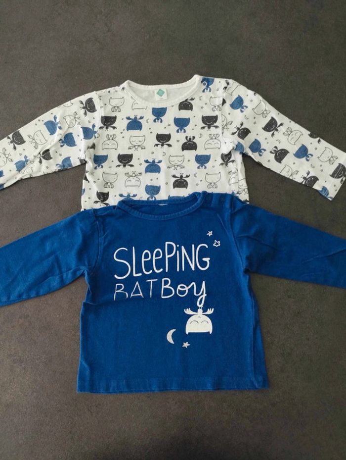 Lot de 2 t-shirts manches longues