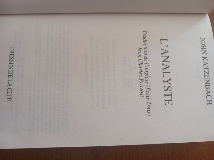 Livre l'analyste - photo numéro 4