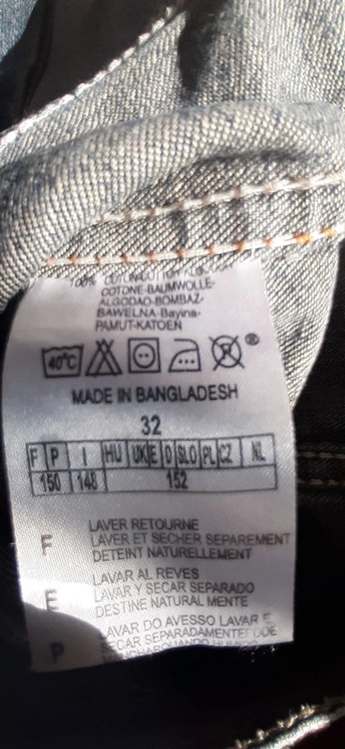 Veste en jean taille 32 (150 cm) mixte - photo numéro 4
