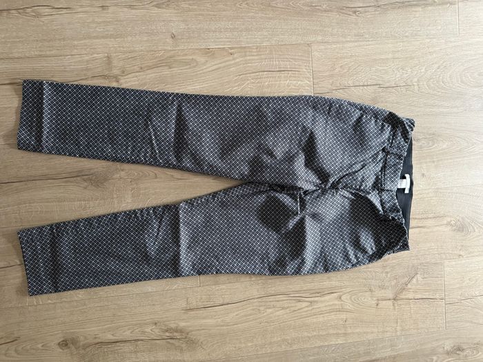 Pantalon léger type chino noir et blanc - Taille 38 - Bon état - photo numéro 2