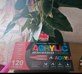 Boîte feutres acryliques 120couleurs neuve