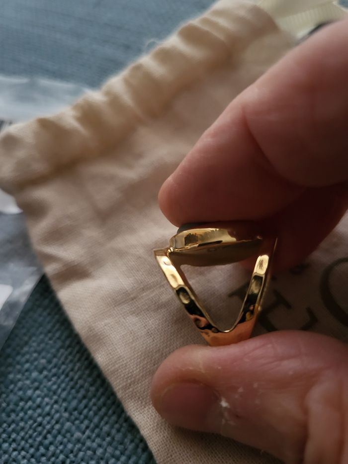 Bague réglable pierre amazonite Peace by AEC - photo numéro 5