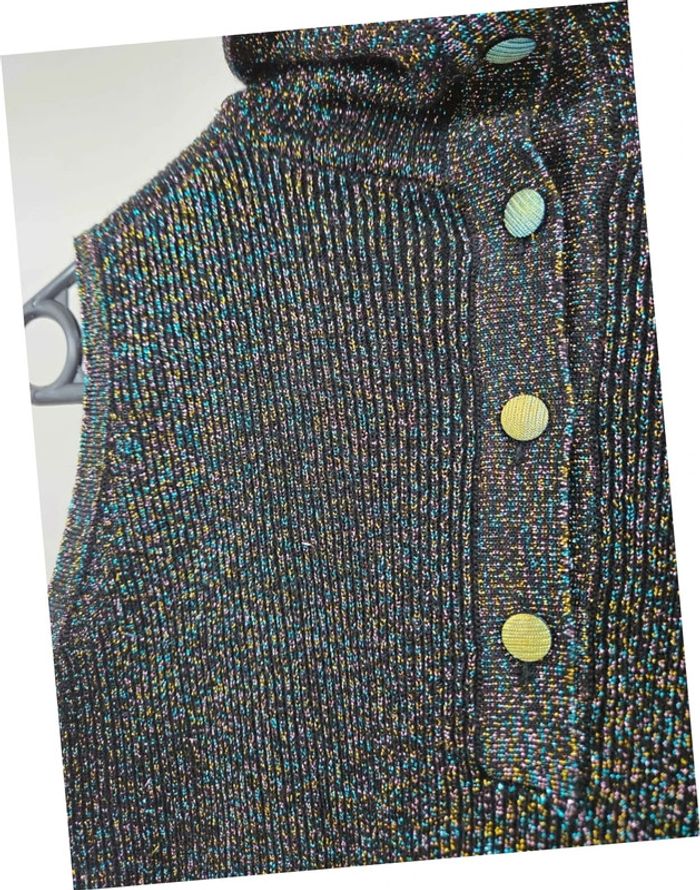 Ensemble brillant en laine débardeur et jupe Benetton - photo numéro 8