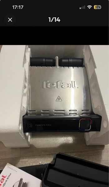 Optigrill elie tefal avec plaque grain 
