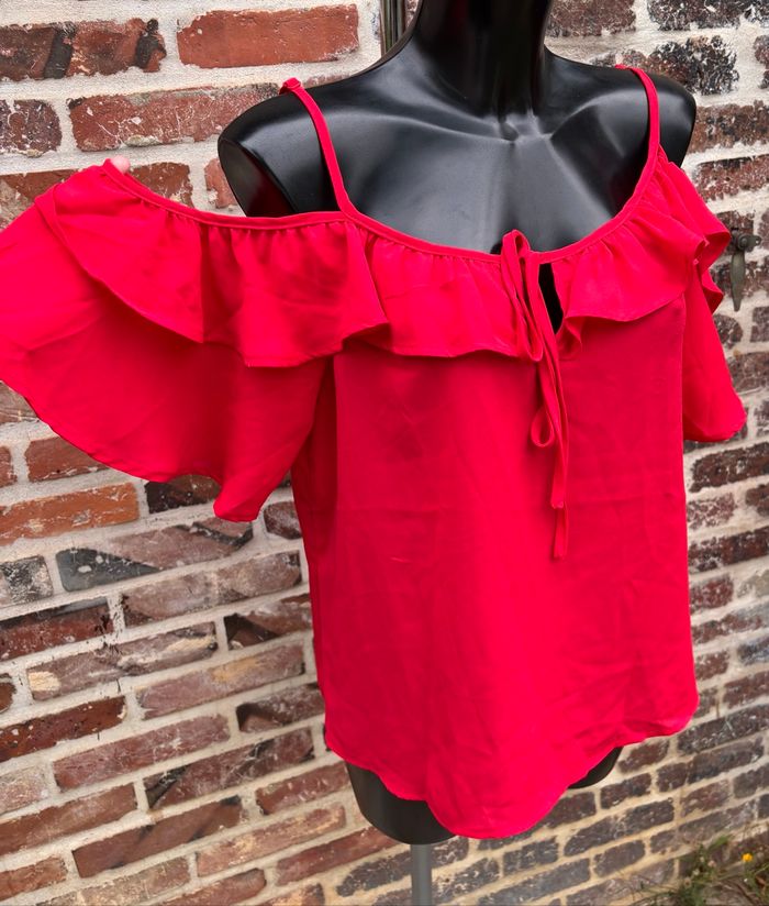❤️Blouse épaules dénudées à volants Taille 36 – Shein - photo numéro 2