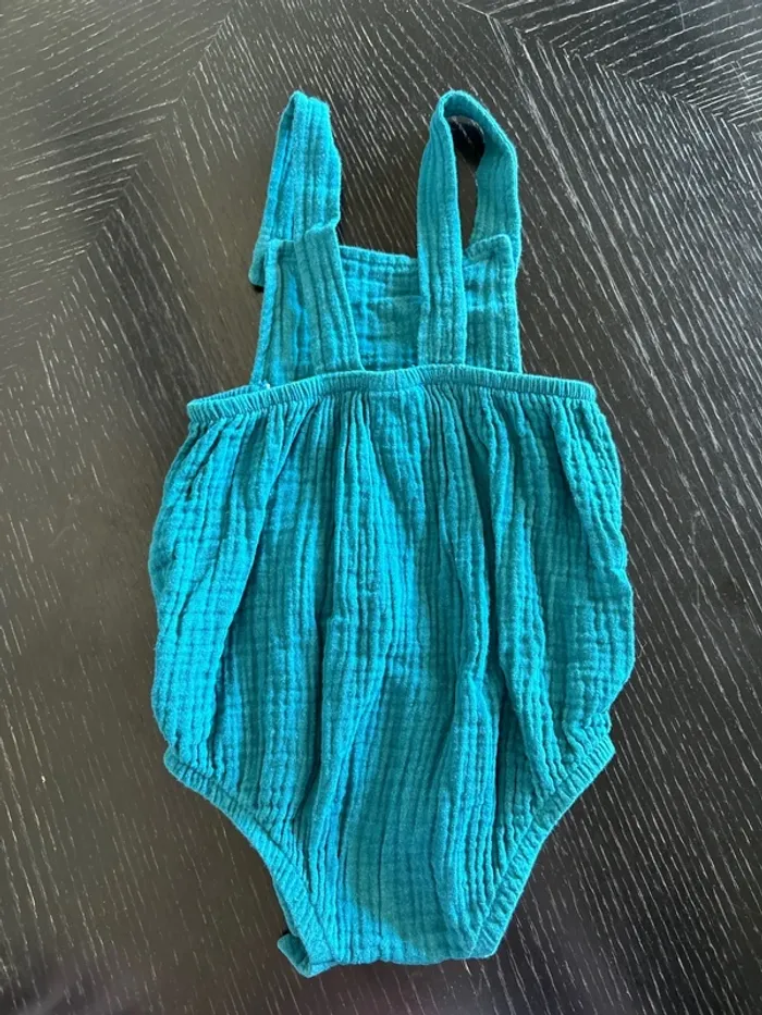 Barboteuse bleu/vert BB&co - 6 mois - photo numéro 4