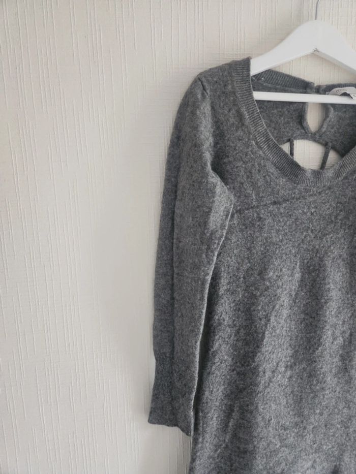 Jolie robe pull Maje gris motif guitare 10 ans - photo numéro 3