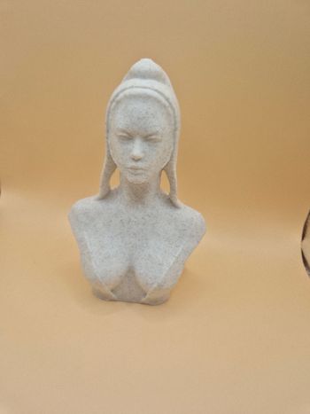 Buste Marianne Brigitte Bardot blanc marbré 