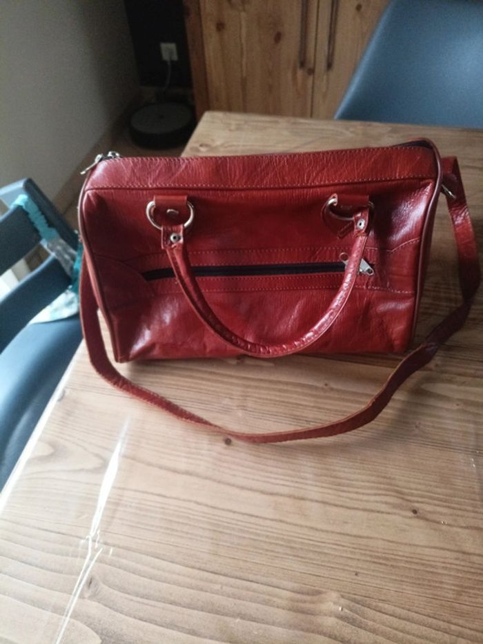 Sac forme bowling cuir - photo numéro 2