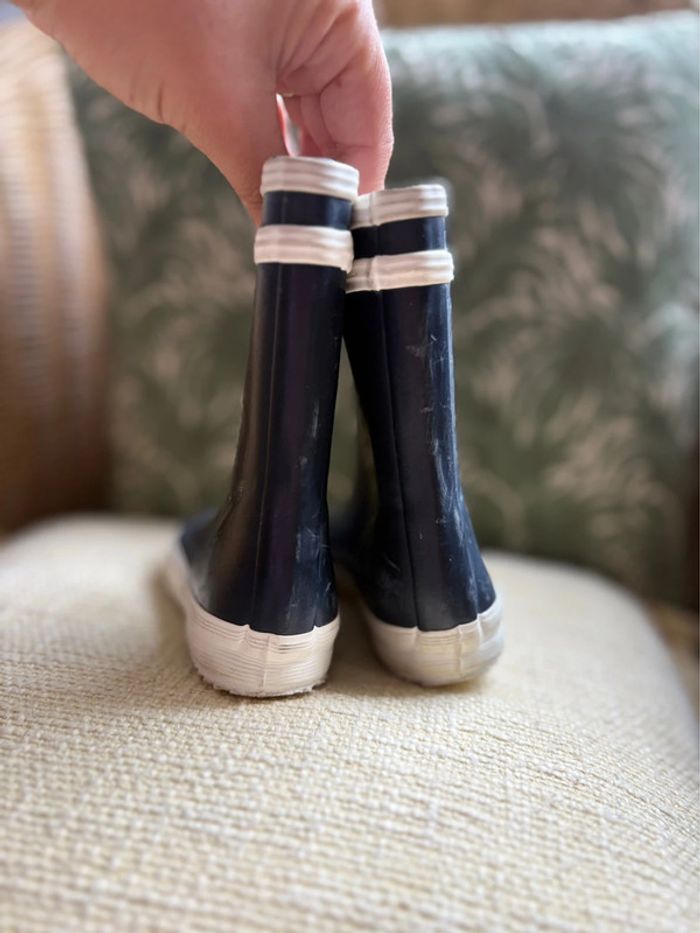 Botte enfant Aigle - bleu marine et blanc - pointure 22 - photo numéro 3