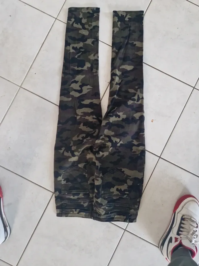 Jean shein style militaire taille s - photo numéro 4