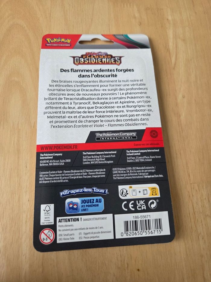 Pokemon Blister booster Flammes Obsidiennes EV3 Art Set - photo numéro 5