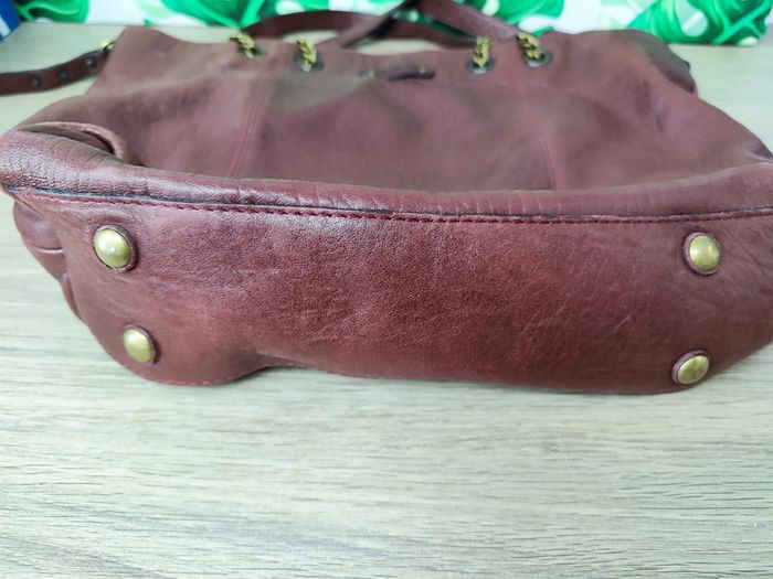 Sac à main Abaco bordeaux, très bon état en cuir 30X46 cm - photo numéro 2