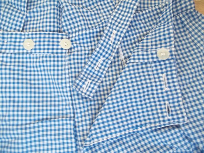 Tablier à bretelles croisées vichy bleu Bragard 42/44 - photo numéro 5