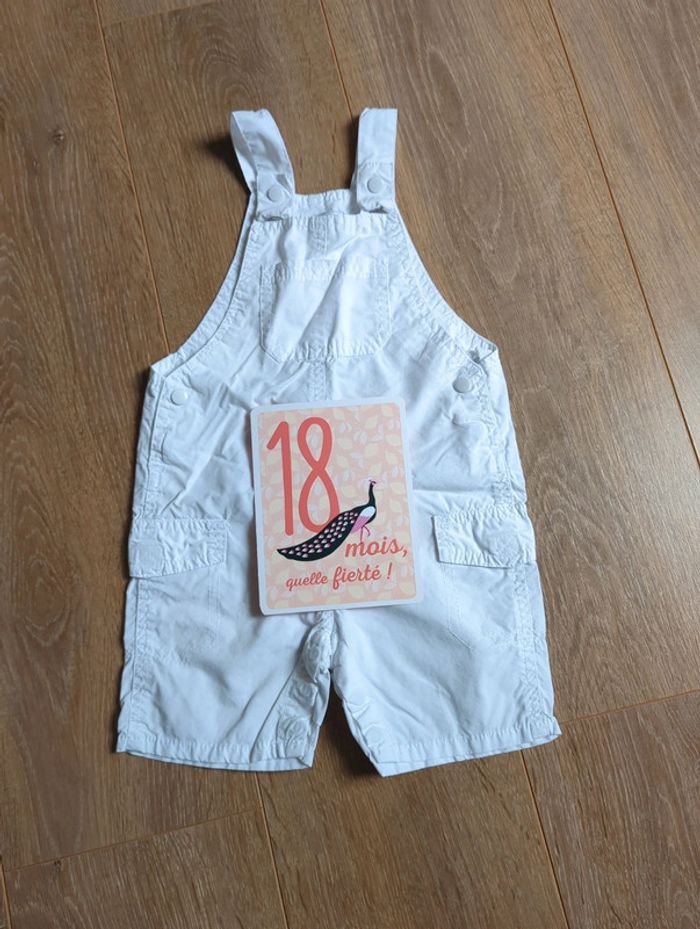 Salopette courte Petit kimbaloo 18 mois