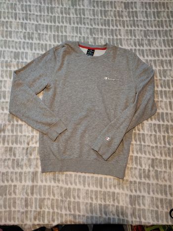 Sweat gris col rond Champion taille S 36