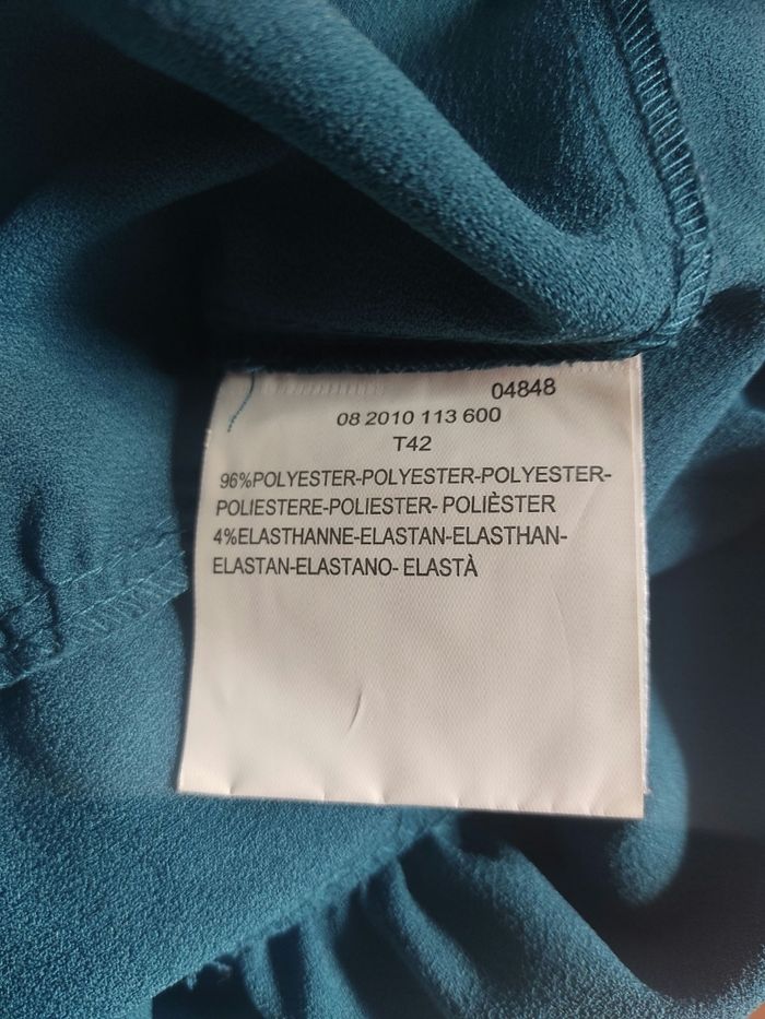 Robe mi-longue 42 XL bleu canard fermeture doré Neuve avec étiquette - photo numéro 8