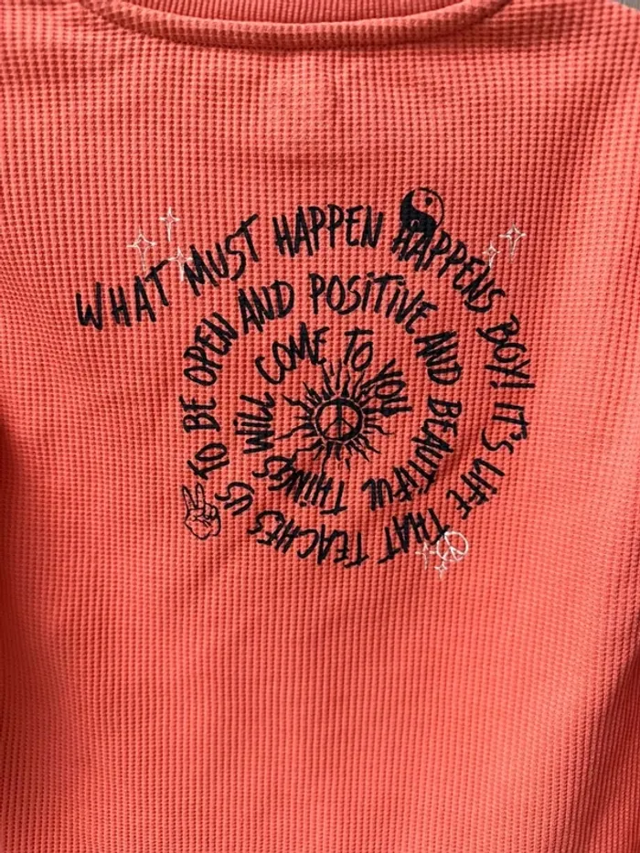 T-shirt manche longue orange kiabi 4 ans - photo numéro 7