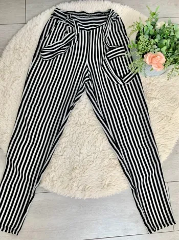 Pantalon fluide rayée