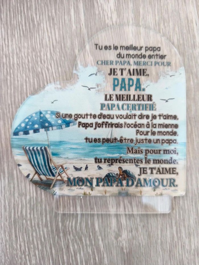 Plaque cœur " PAPA " - photo numéro 3