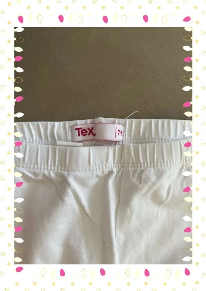 Legging long blanc fille Taille 8-9 ans TEX 🤍👧 - photo numéro 3