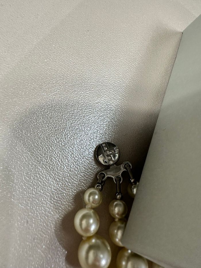 Collier à perles 3 rangs gros orb vivienne Westwood argenté - photo numéro 7