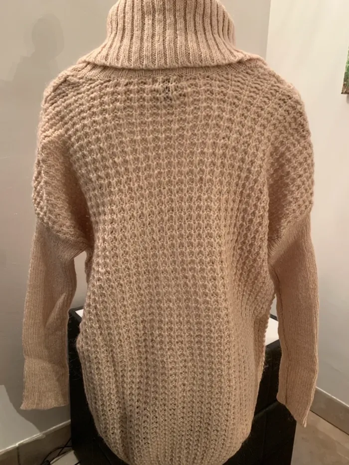 Pull long ajouré avec col roulé h&m taille 36 - photo numéro 5