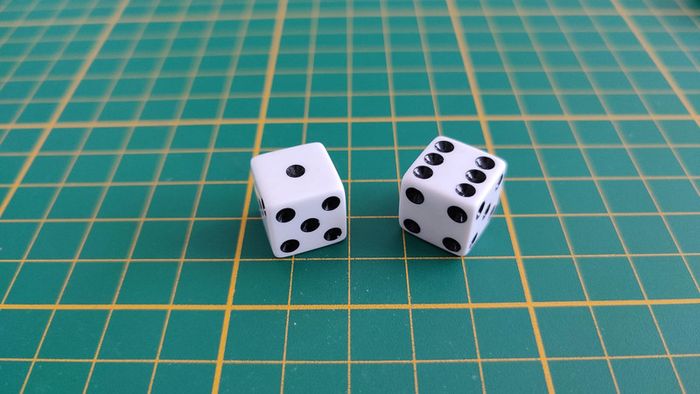 Lot x2 dé blanc et noir pièce détachée jeu de société Monopoly parties rapides Hasbro #C25