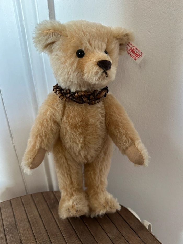 Ours ancien articulé Steiff peluche édition limitée numérotée rouge chiné beige 672200 28cm - photo numéro 5