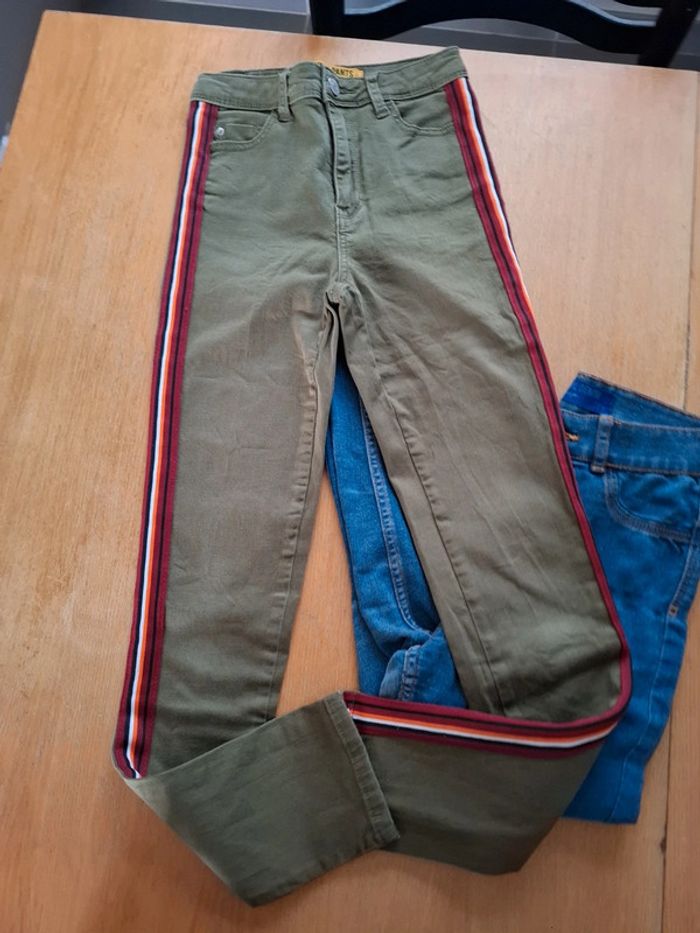 Pantalon jennyfer kaki et bleu - photo numéro 2