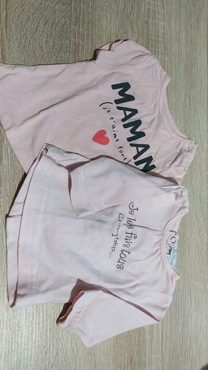 Lot tee shirt bébé fille