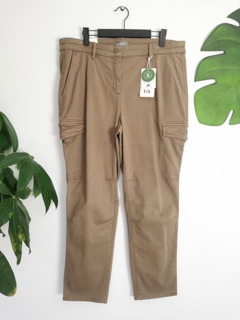 Pantalon cargo slim fit - mid waist brun C&A Taille 44