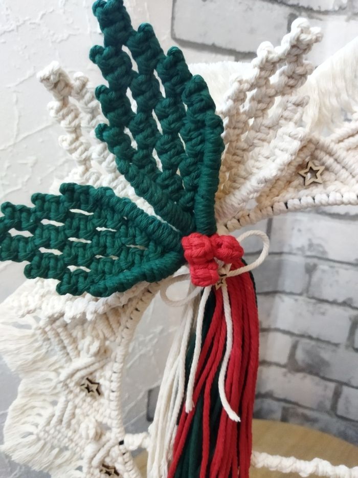Couronne noël macramé - photo numéro 3